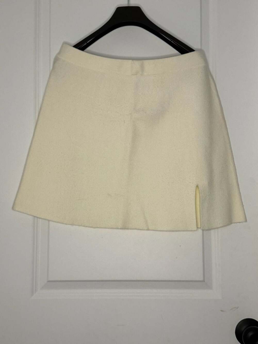 Altar'd State A-Line Mini Skirt Size XL Cream Knit Sweater Skirt